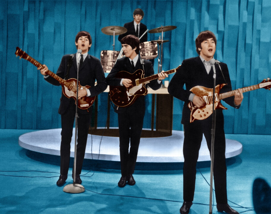 THE ED SULLIVAN SHOW, The Beatles (from left: Paul McCartney, Ringo Starr, George Harrison, John Lennon) in dress rehearsal, (Season 17, ep. 1719, aired Feb. 9, 1964), 1948-71.