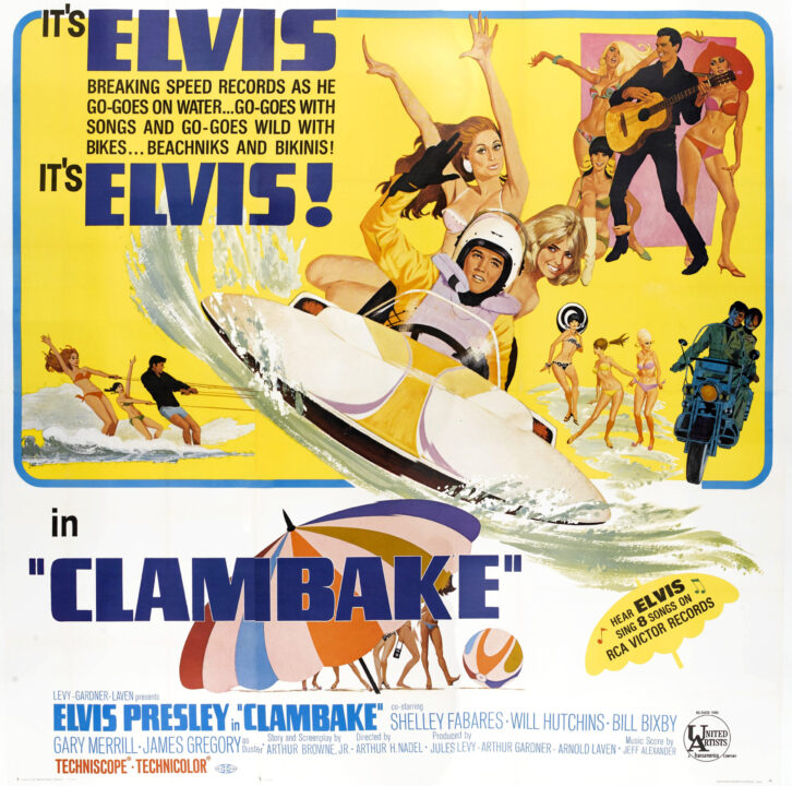 CLAMBAKE, Elvis Presley (in helmet, with guitar), 1967