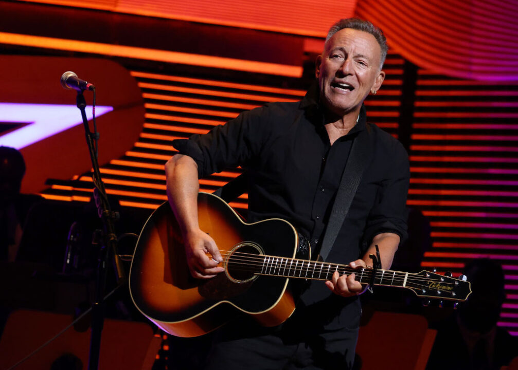 NEW YORK, NEW YORK - NOVEMBER 06: Bruce Springsteen performs onstage during the 17th Annual Stand Up For Heroes Benefit presented by Bob Woodruff Foundation and NY Comedy Festival at David Geffen Hall on November 06, 2023 in New York City