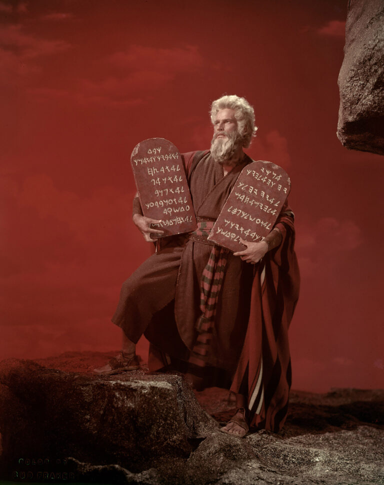 Cecil B DeMille S 1956 Epic The Ten Commandments Will Be Back On ABC   The Ten Commandments 1956 Charlton Heston Moses Stone Tablets 768x970 