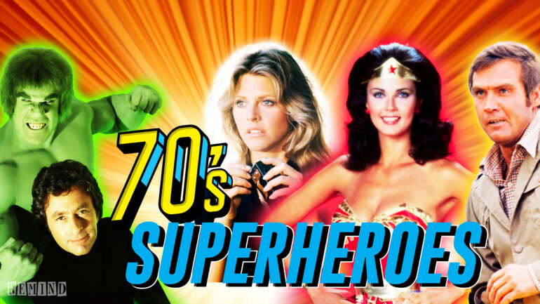 1970s classic TV Superheros collage