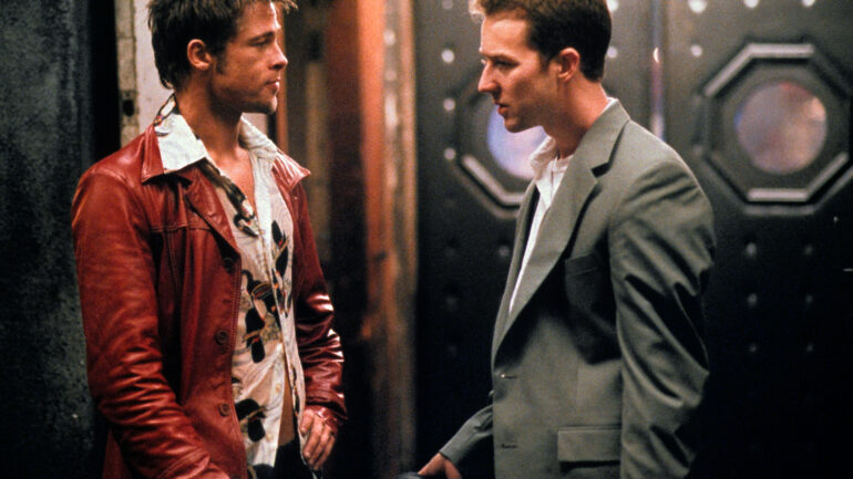 FIGHT CLUB, Brad Pitt, Edward Norton, 1999 TM & Copyright (c) 20th Century Fox Film Corp. All rights reserved. (image upgraded to 19.1 x 13.1 in)