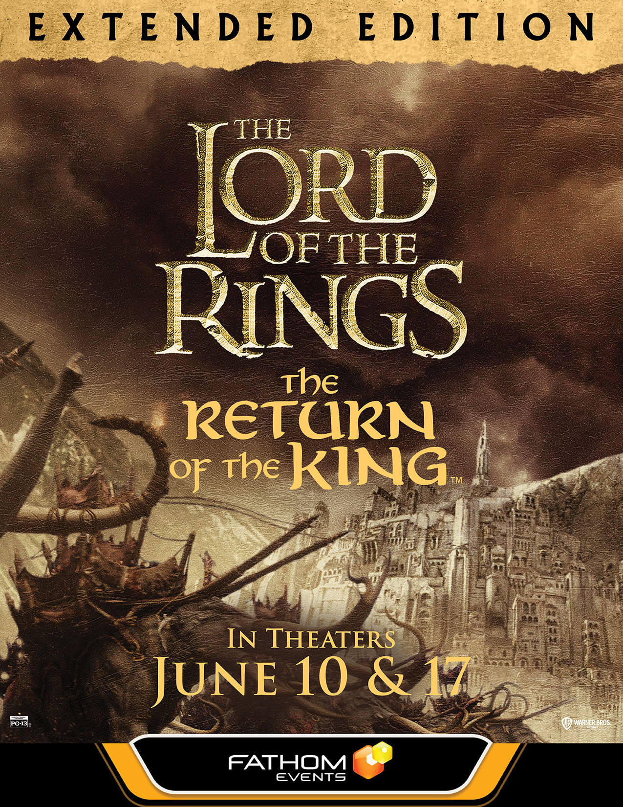 poster for the 2024 theatrical re-release of "The Lord of the Rings: The Return of the King"