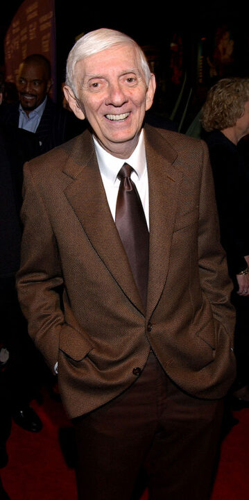 Producer Aaron Spelling arrives at "Platinum Guild Internationals Women With Heart" celebrity auction February 12, 2002 in Los Angeles, CA.
