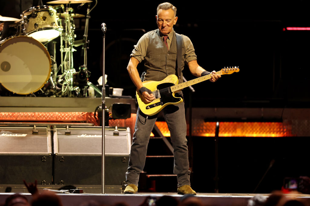 Bruce Springsteen performs onstage during the Springsteen & The E Street Band 2024 Tour at Kia Forum on April 04, 2024 in Inglewood, California