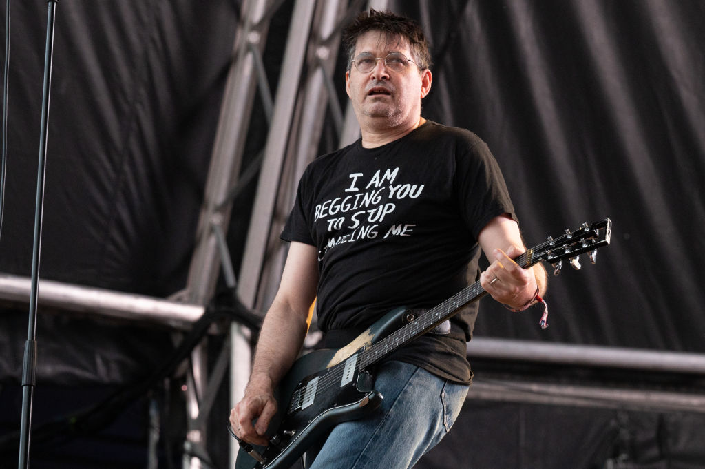 Guitarist and vocalist Steve Albini of Shellac performs on stage during Primavera Sound 2022 on June 03, 2022 in Barcelona, Spain