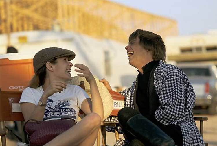 Carrie Fisher and Mark Hammil Star Wars: Episode VI - Return of the Jedi behind the scenes photo 