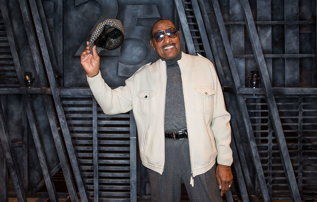 Abdul 'Duke' Fakir, the last living member of The Four Tops visits 'Motown The Musical' at Shaftesbury Theatre on October 19, 2016 in London, England