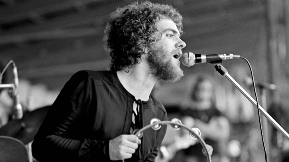 Joe Egan of Stealers Wheel performs on stage at Pink Pop festival, Geleen, Netherlands, 11th June 1973.