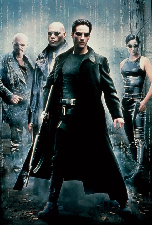 The Matrix from left: Joe Pantoliano, Laurence Fishburne, Keanu Reeves, Carrie-Anne Moss, 1999