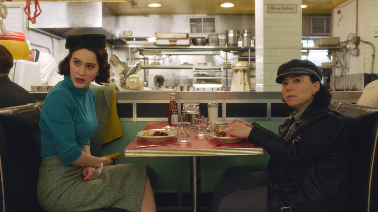 THE MARVELOUS MRS. MAISEL, from left: Rachel Brosnahan, Alex Borstein, 'The Punishment Room', (Season 2, ep. 203, aired Dec. 5, 2018). photo: 