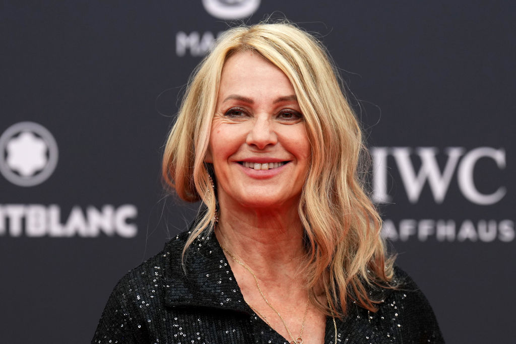 MADRID, SPAIN - APRIL 22: Nadia Comăneci arrives at the Laureus World Sports Awards at Galería De Cristal on April 22, 2024 in Madrid, Spain. 