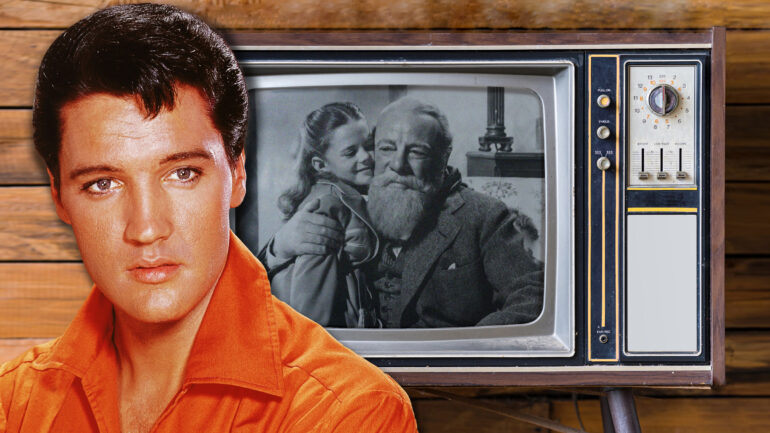 Elvis with TV collage