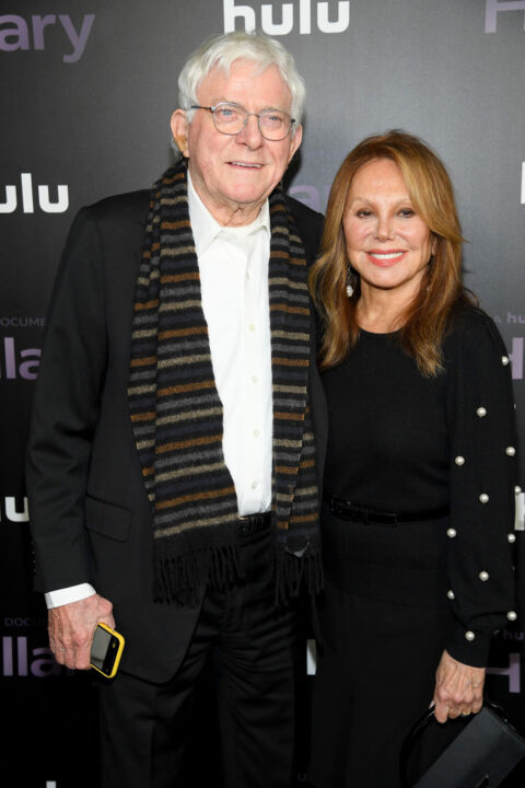 Phil Donahue and Marlo Thomas attend the "Hillary" New York Premiere at Directors Guild of America Theater on March 04, 2020 in New York City