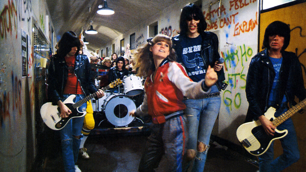 the Ramones and Riff Randell in 'Rock N Roll High School'