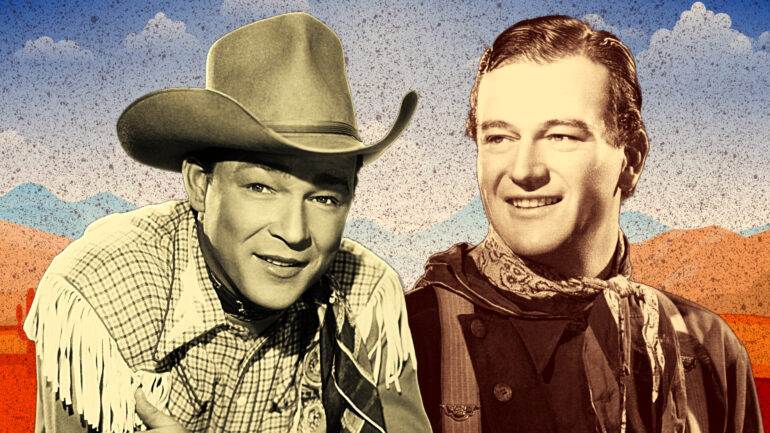 Roy Rogers and John Wayne collage