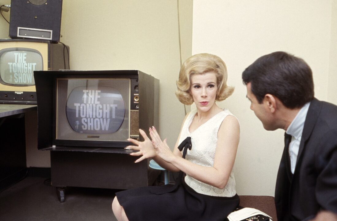 THE TONIGHT SHOW STARRING JOHNNY CARSON, Joan Rivers, Johnny Carson (host), backstage, 1960s. 1962-1992. 