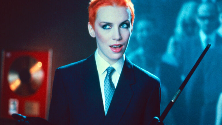 still from the 1983 music video for the Eurythmics' 