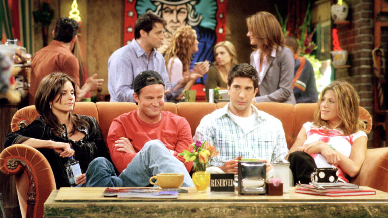 FRIENDS, Courteney Cox Arquette, Matt LeBlanc, Matthew Perry, David Schwimmer, Sasha Alexander, Jennifer Aniston, 'The One With Joey's Interview', (Season 8, epis. #819, aired 04/04/2002), 1994-2004,