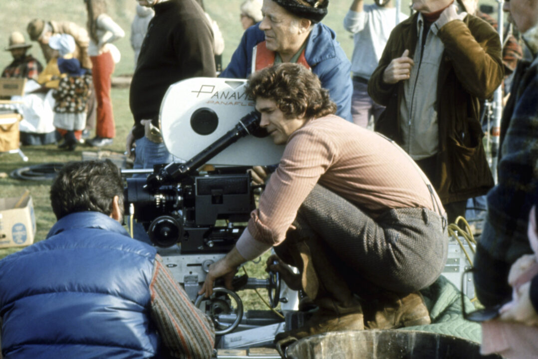 LITTLE HOUSE ON THE PRAIRIE, Michael Landon (center) directing on set, 1974-83.