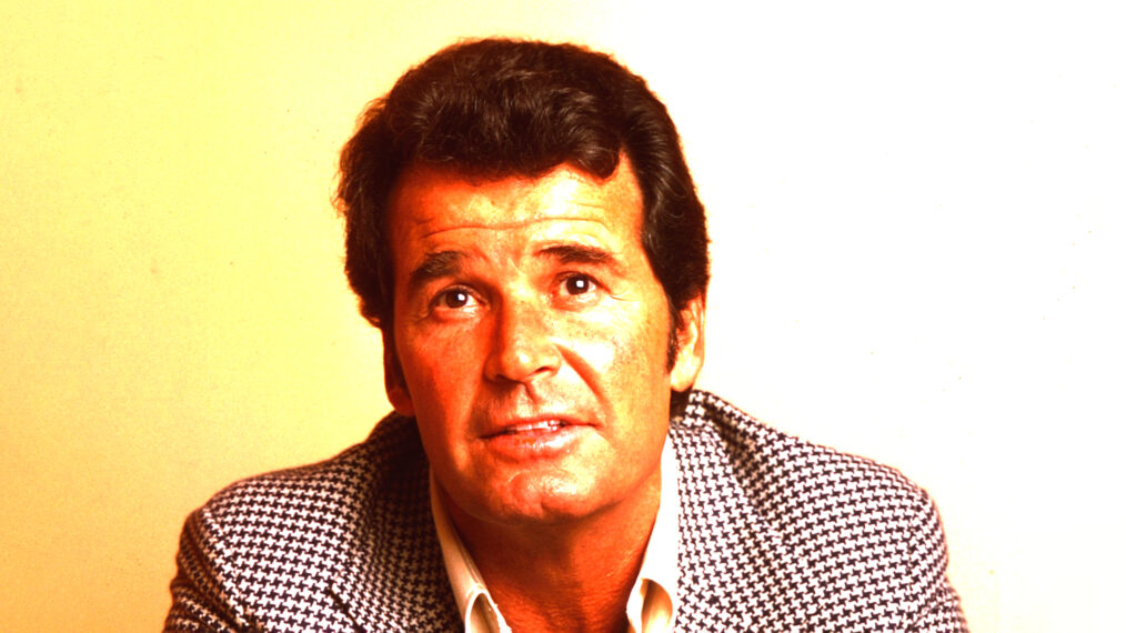 Stylized photo of THE ROCKFORD FILES, James Garner, 1974-80.