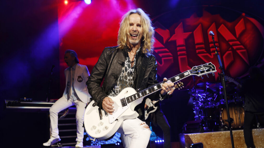 NASHVILLE, TENNESSEE - JUNE 17: Tommy Shaw of the band Styx performs at the Ryman Auditorium on June 17, 2023 in Nashville, Tennessee.