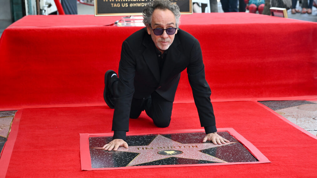 Tim Burton at the ceremony honoring Tim Burton with a star on the Hollywood Walk of Fame on September 3, 2024 in Los Angeles, California.