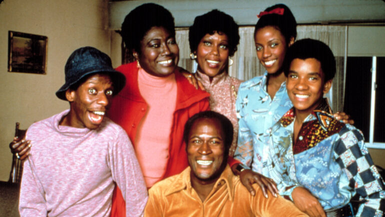 GOOD TIMES, Jimmie Walker, Esther Rolle, Ja'net, Dubois, John Amos, BernNadette Stanis, Ralph Carter, 1974-1979.