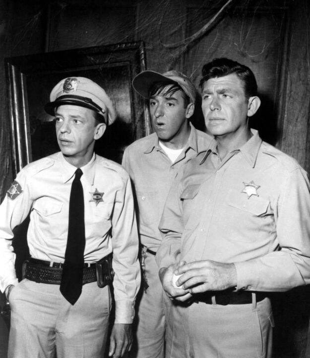 ANDY GRIFFITH SHOW, Andy Griffith, Jim Nabors, Don Knotts, in the Season 4 episode, 'The Haunted House,' October 7, 1963.