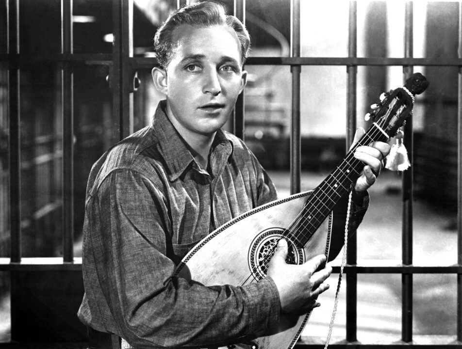 PENNIES FROM HEAVEN, Bing Crosby, 1936, playing mandolin in jail