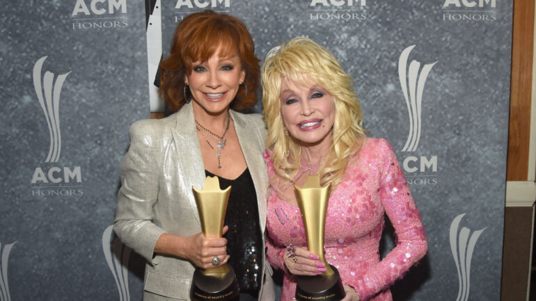 Honorees Reba McEntire and Dolly Parton attend the 11th Annual ACM Honors at the Ryman Auditorium on August 23, 2017 in Nashville, Tennessee