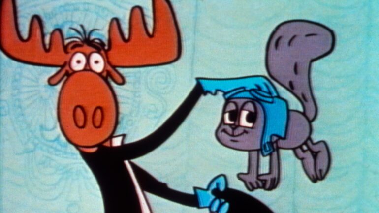 THE BULLWINKLE SHOW, aka ROCKY AND BULLWINKLE, Bullwinkle J. Moose, Rocky J. Squirrel, 1959-1973.