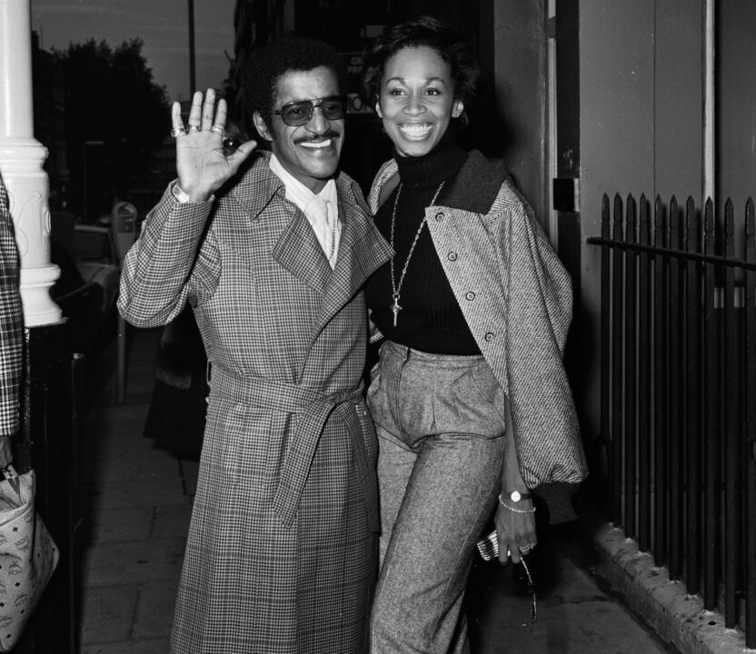 October 1976: American dancer, vocalist and actor Sammy Davis Jnr (1925 - 1990) and his wife, singer Altovise Gore. 