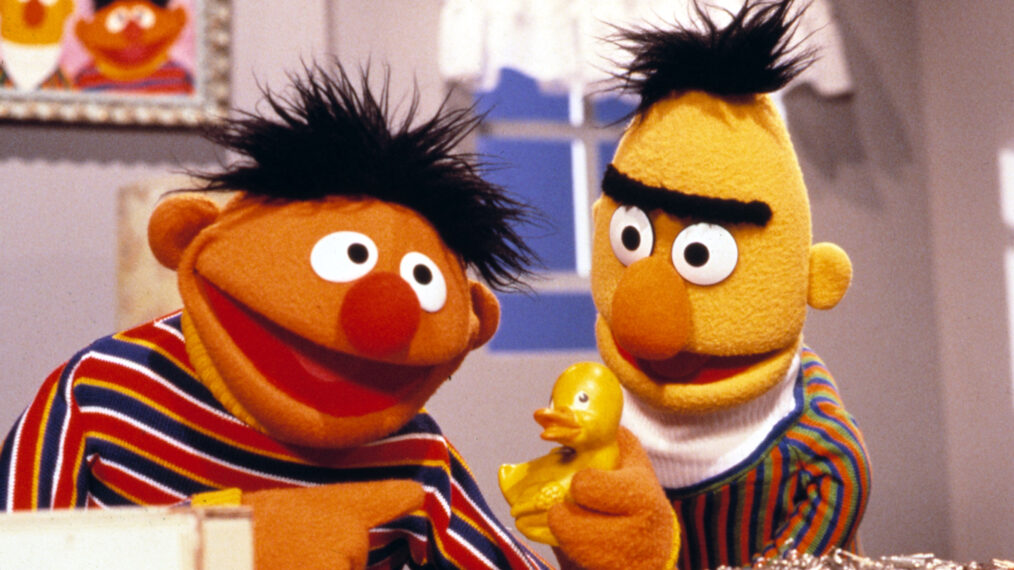 SESAME STREET, Ernie with his Rubber Ducky, and Bert, 1969-