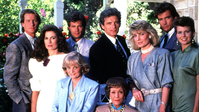 FALCON CREST, Margaret Ladd, Lorenzo Lamas, Robert Foxworth, Jane Wyman, Susan Sullivan, 1981-1990