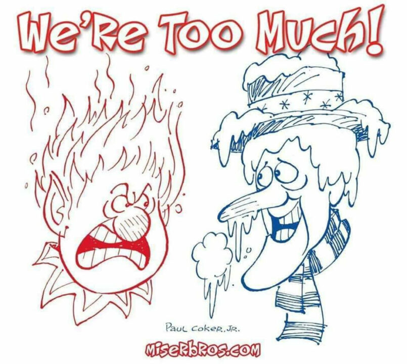 Heat Miser and Snow Miser Paul Coker character design