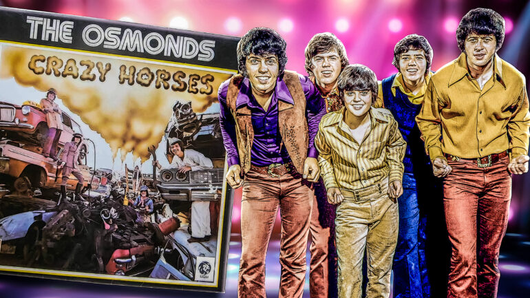 Wild Horses illustrated album cover from The Osmonds, Osmond family