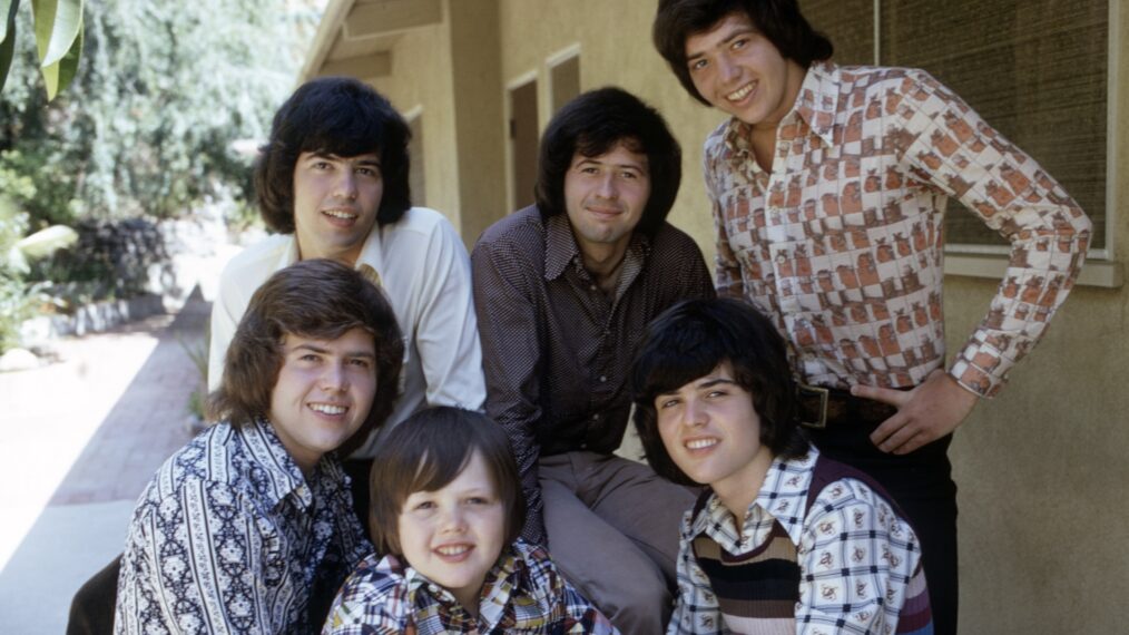 The Osmond Brothers (clockwise from lower left): Jimmy Osmond, Merrill Osmond, Jay Osmond, Wayne Osmond, Alan Osmond, Donny Osmond, 1973