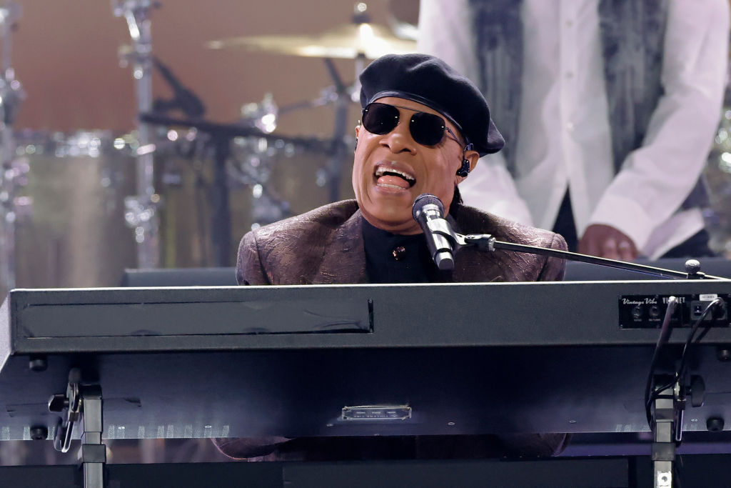 Stevie Wonder performs onstage during the 65th GRAMMY Awards at Crypto.com Arena on February 05, 2023 in Los Angeles, California