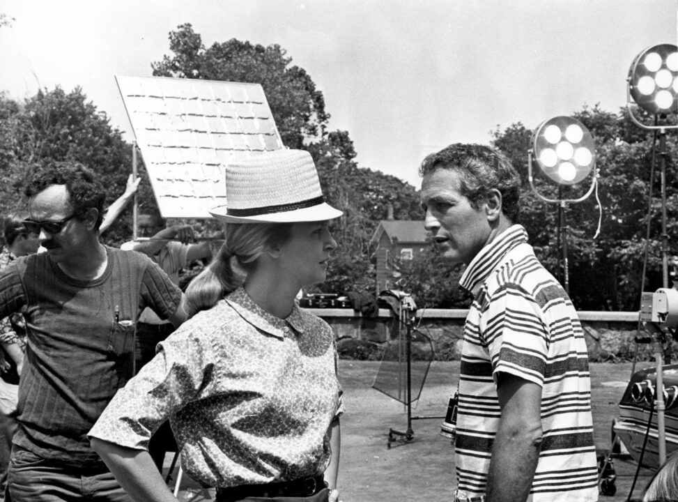 JOANNE WOODWARD gets some advice from husband/director PAUL NEWMAN during RACHEL, RACHEL, 1968