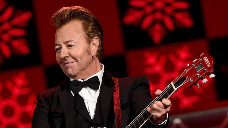 Guitarist Brian Setzer performs during the CMA 2015 Country Christmas on November 7, 2015 in Nashville, Tennessee